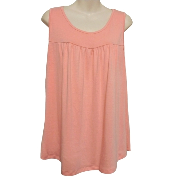 ✨Bogo FREE ✨ Kikiberry Sleeveless Peach Casual Top Sz L - Picture 1 of 5